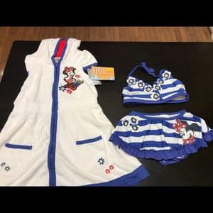 Disney Size 4 swim suit and matching cover up.